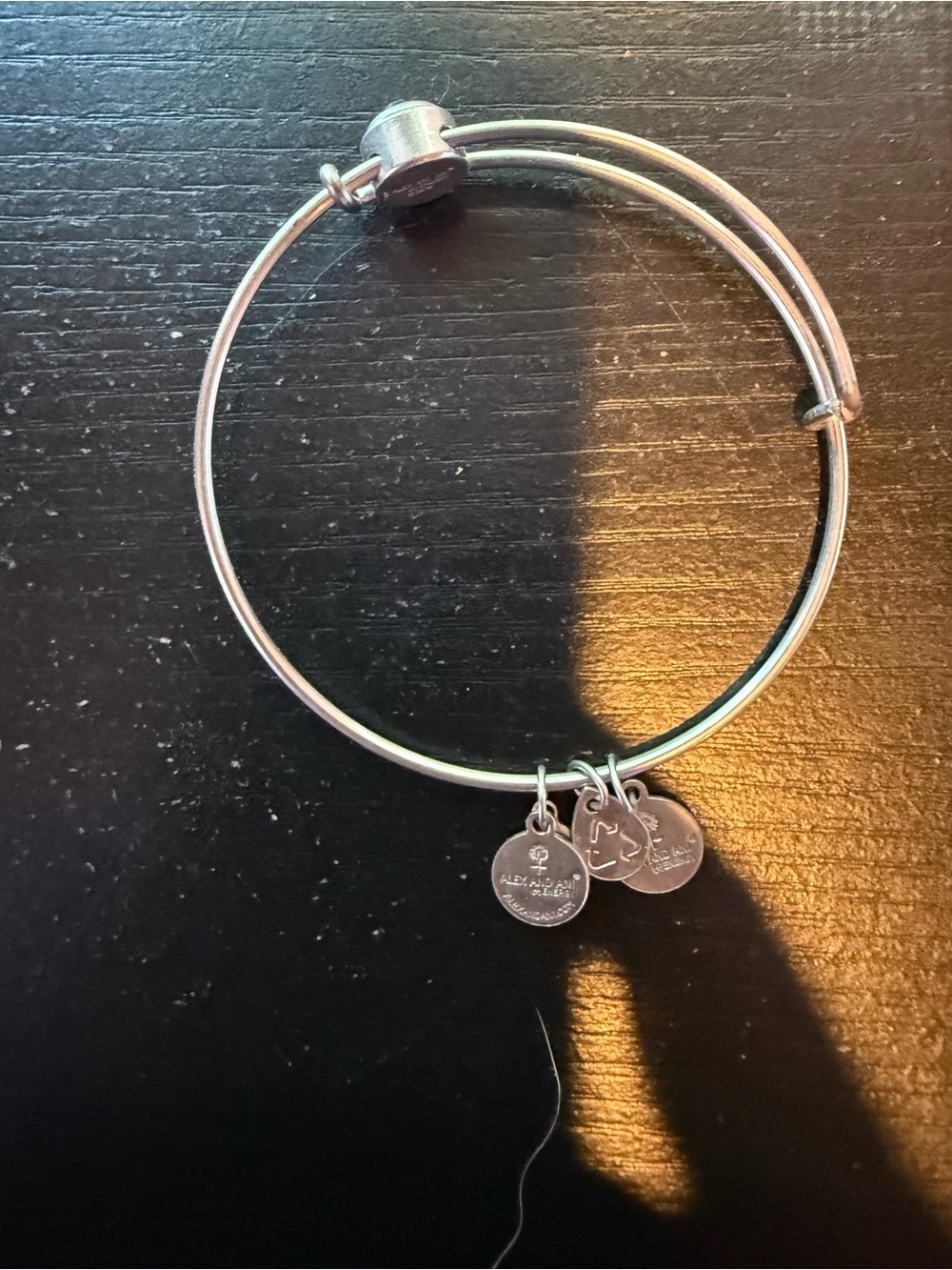 Alex and Ani Adjustable Bracelet Blue Stone - Picture 4 of 4